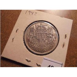 1942 CANADA SILVER 50 CENT
