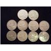 Image 1 : 10 ASSORTED CANADA SILVER 25 CENTS