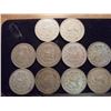 Image 2 : 10 ASSORTED 1957-1966 MEXICO SILVER PESOS