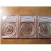 Image 1 : 3 PCGS SLABBED WASHINGTON QUARTERS SEE DESCRIPTION 1973-D MS65, 1974 MS62 AND 1974-D MS65