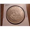 Image 2 : 1959 MEXICO SILVER 5 PESOS 1 YEAR TYPE COIN .4178 OZ. ASW