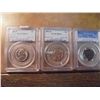 Image 1 : 3 PCGS SLABBED JEFFERSON NICKELS SEE DESCRIPTION 1981-P MS64, 1981-D MS64 AND 1981-D AU DETAILS