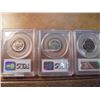 Image 2 : 3 PCGS SLABBED JEFFERSON NICKELS SEE DESCRIPTION 1981-P MS64, 1981-D MS64 AND 1981-D AU DETAILS