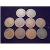 Image 1 : 10 ASSORTED 1890'S INDIAN HEAD CENTS
