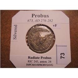 SILVERED 276-282 A.D. PROBUS ANCIENT COIN VF