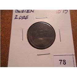 1875 SWEDEN 2 ORE