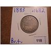 Image 1 : 1883 GREAT BRITAIN SILVER SHILLING .1682 OZ. ASW