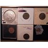 Image 1 : 1927 PEACE SILVER DOLLAR & 5 LINCOLN CENTS 1922 WEAK "D", 2-1943 COPPER PLATED LINCOLN CENTS, 1944 &