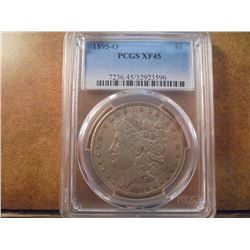 1895-O MORGAN SILVER DOLLAR PCGS XF45 BETTER DATE