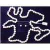Image 1 : FRESH WATER PEARL NECKLACE & EARRING SET NECKLACE IS 46" 7-9MM PEARLS AND EARRINGS ARE 6-7MM PEARLS,
