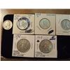 Image 1 : 6 SILVER US COINS SEE DESCRIPTION 1936-S & 1943-D WALKING LIBERTY HALF DOLLARS, AND 1934, 1941-D, 19