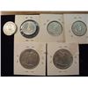 Image 2 : 6 SILVER US COINS SEE DESCRIPTION 1936-S & 1943-D WALKING LIBERTY HALF DOLLARS, AND 1934, 1941-D, 19