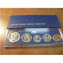 1966 US SPECIAL MINT SET WITH BOX 40% SILVER JOHN F. KENNEDY HALF DOLLAR