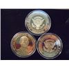 Image 2 : 3-2009 BARACK OBAMA INAUGURATION TOKENS (PF) ALL THREE ARE GOLD IN COLOR AND ARE SILVER DOLLAR SIZED