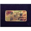 Image 1 : GOLD PLATED 1 OZ. .999 FINE SILVER INGOT NEW YORK