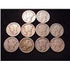 Image 1 : 10 ASSORTED 1920'S MERCURY DIMES