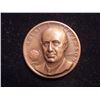 Image 1 : ADLAI STEVENSON 1 1/4" BRONZE HIGH RELIEF TOKEN