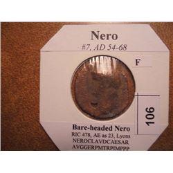 54-68 A.D. NERO ANCIENT COIN (FINE)