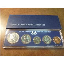 1966 US SPECIAL MINT SET WITH BOX 40% SILVER JOHN F. KENNEDY HALF DOLLAR