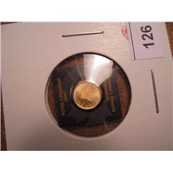 GOLD 2015 CANADA 50 CENTS 1 GRAM .9999 GOLD