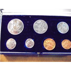 1965 SOUTH AFRICA PROOF SET ORIGINAL MINT PACKAGE 1965 RAND IS SILVER