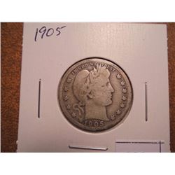 1905 BARBER QUARTER BETTER DATE COIN