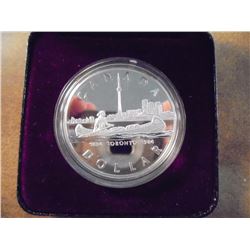1984 CANADA TORONTO SILVER DOLLAR PF .3750 OZ. ASW, ORIGINAL ROYAL CANADIAN MINT PACKAGING