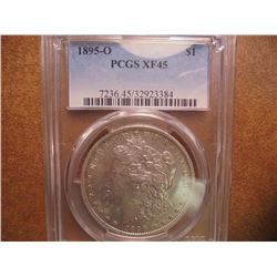 1895-O MORGAN SILVER DOLLAR PCGS XF45 KEY DATE