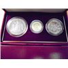 Image 2 : 1992 GOLD & SILVER OLYMPIC 3 COIN SET UNC WEST POINT GOLD $5-1/4 OZ., DENVER SILVER DOLLAR AND PHILA