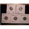 Image 1 : 1904,17,21,22 & 43 SILVER GREAT BRITAIN 3 PENCE