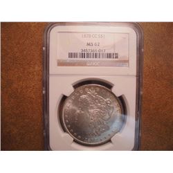 1878-CC MORGAN SILVER DOLLAR NGC MS62