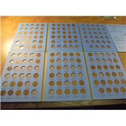 2 PARTIAL LINCOLN CENT ALBUMS SEE DESCRIPTION 1909-1940 CONTAINS: 50 COINS AND 1941 UP ALBUM CONTAIN