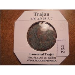 98-117 A.D. TRAJAN ANCIENT COIN