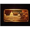 Image 2 : GOLD PLATED 1 OZ. .999 FINE SILVER INGOT MASSACHUSETTS