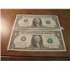 Image 1 : 2-2003-A $1 FRN'S LOW CONSECUTIVE SERIAL 'S UNC SERIAL NUMBERS ARE:G00003711H-G00003712H