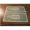 Image 2 : 2-2003-A $1 FRN'S LOW CONSECUTIVE SERIAL 'S UNC SERIAL NUMBERS ARE:G00003711H-G00003712H