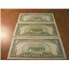 Image 2 : LOT OF 3 US $5 BILLS SEE DESCRIPTION 1934-C SILVER CERTIFICATE BLUE SEAL, 1953-B US NOTE RED SEAL AN