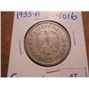 Image 1 : 1935-A GERMAN SILVER 5 MARK .4016 OZ. ASW