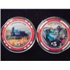 Image 2 : 2 RAMADA EXPRESS $5 CASINO TOKENS ST. PATRICKS DAY 2002 AND LAUGHLIN RUN 1998