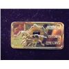 Image 2 : 1 TROY OZ. GOLD PLATED SILVER INGOT KENTUCKY