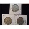 Image 1 : 1950-D,52 & 61-D FRANKLIN HALF DOLLARS