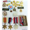 Image 3 : BOX LOT MILITARY BADGES AND MEDALS