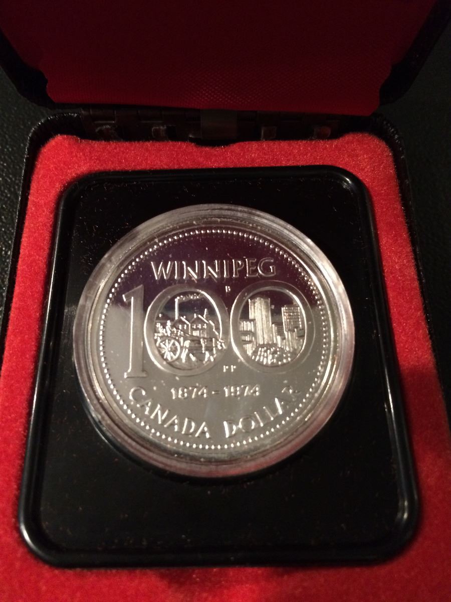 1974 Canada Dollar Winnipeg 100 years BU 1974 Canada Dollar Winnipeg 100 years BU
