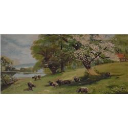 Spring Sheep Landscape