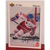 Image 1 : Jiri Slegr ice hockey signed card in Francais only (French) printed in USA it says in French too
