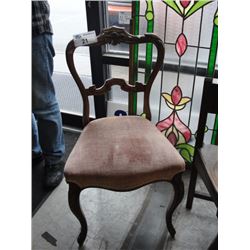 ANTIQUE WALNUT BEDROOM CHAIR