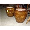 Image 1 : PAIR OF LARGE CHINESE PLANT POTS (DUCK EGG POTS)