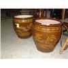 Image 1 : PAIR OF LARGE CHINESE PLANT POTS (DUCK EGG POTS)