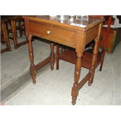 SOLID OAK HALL TABLE WITH DRAWER