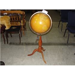 1950S LIGHTED WORLD GLOBE ON STAND